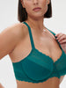 Soutien-gorge avec armature emboitant - Bleu Pavo
