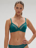 Soutien-gorge avec armatures décolleté - Bleu Pavo