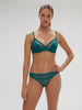 Soutien-gorge avec armatures décolleté - Bleu Pavo