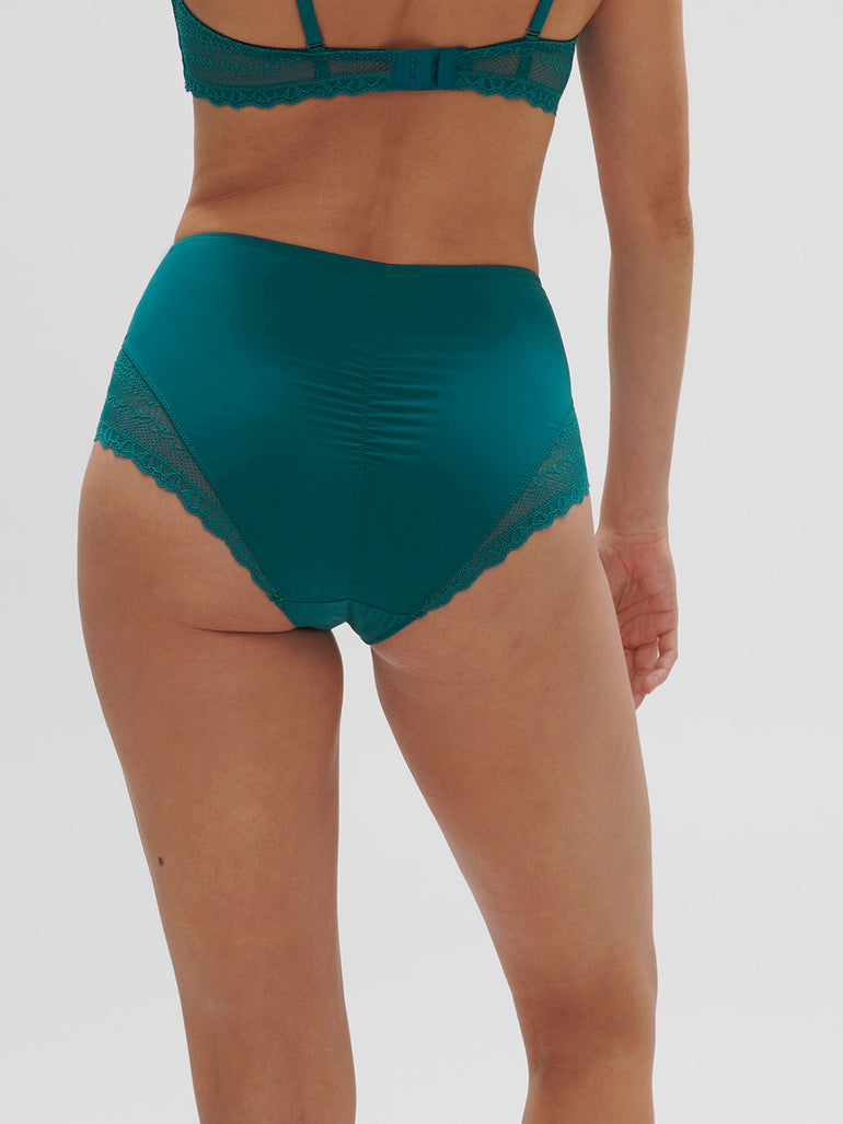 Culotte taille haute - Bleu Pavo