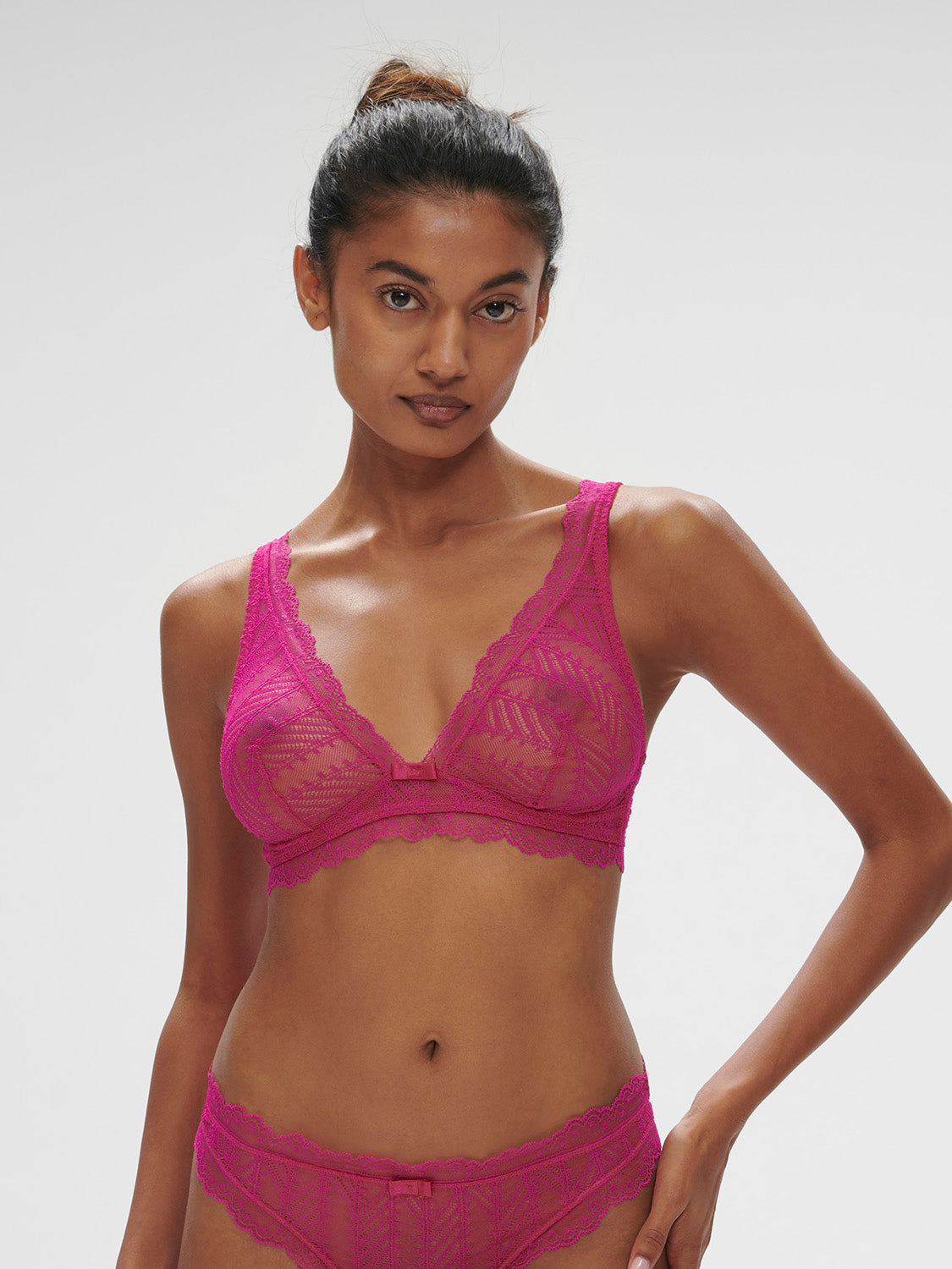 Soutien-gorge triangle sans-armatures - Rose Hibiscus