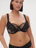 Soutien-gorge armatures bonnets profonds - Noir