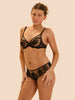 Soutien-gorge avec armature décolleté plongeant - Noir