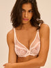 Soutien-gorge avec armature décolleté plongeant - Rose sakura