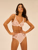 Soutien-gorge avec armature décolleté plongeant - Rose sakura