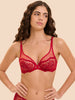 Bh met beugel en diep decolleté - Opera Rood