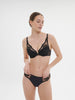 Soutien-gorge push-up décolleté plongeant - Noir