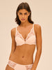 Soutien-gorge push-up décolleté plongeant - Rose sakura