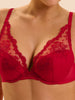 Soutien-gorge push-up décolleté plongeant - Rouge Opéra