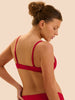 Soutien-gorge push-up décolleté plongeant - Rouge Opéra