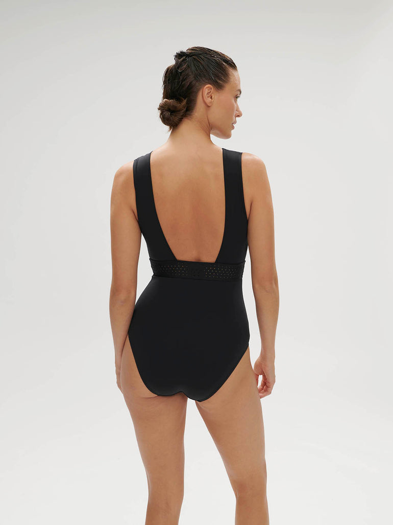 Maillot de bain 1 pièce sans armature - Noir