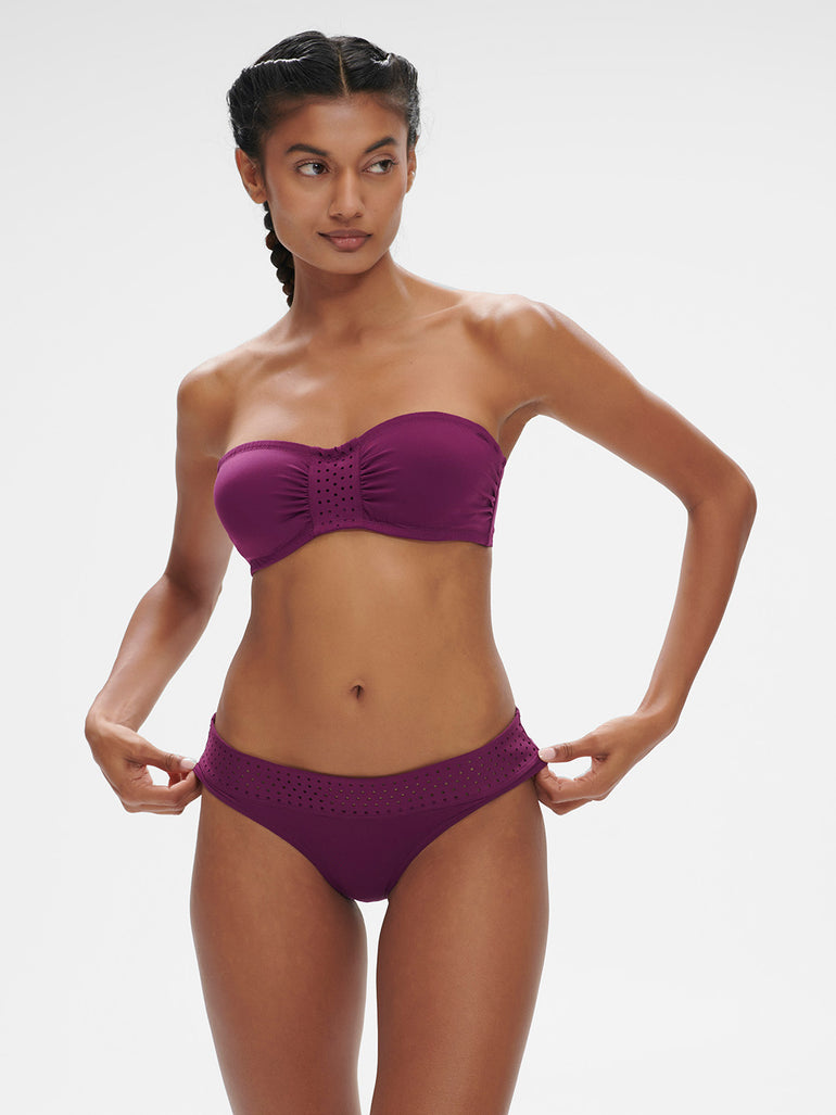 Haut de maillot de bain bandeau mousse avec armatures - Mûre