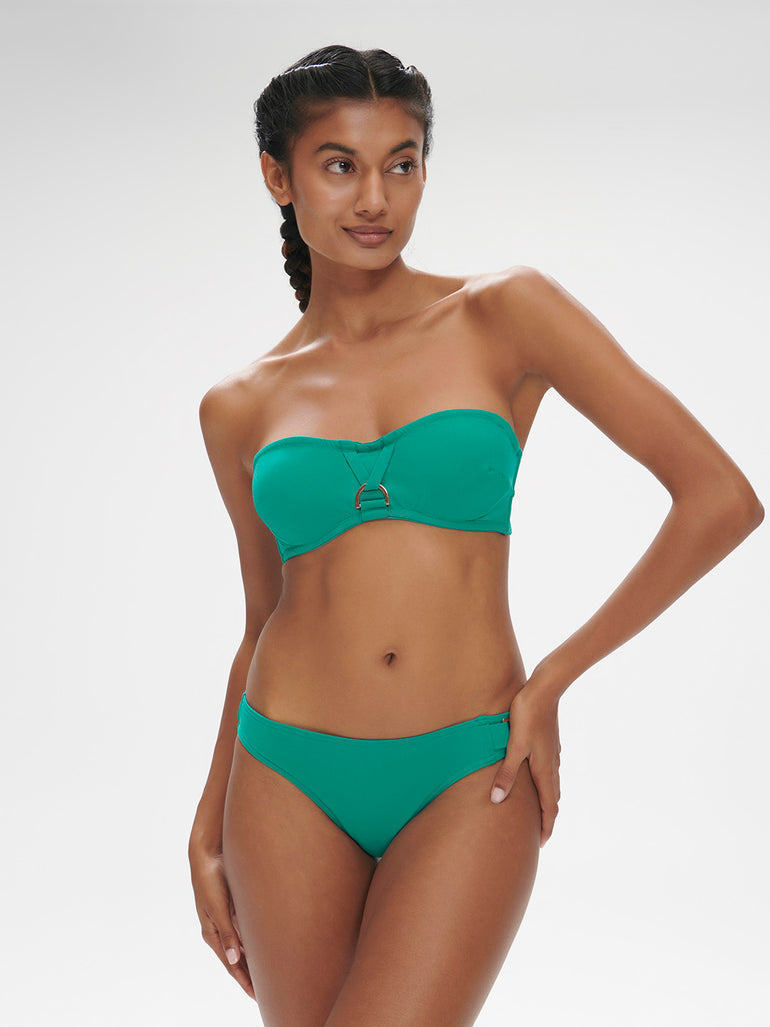 Haut de maillot de bain bandeau mousse avec armatures - Vert Waterfall