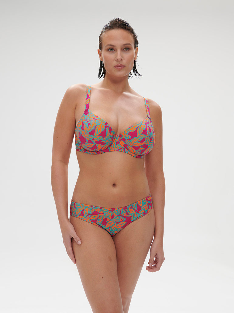 Haut de maillot de bain avec armatures - Imprimé Rose Ménara