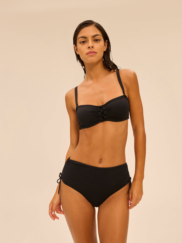 Haut de maillot de bain bandeau mousse avec armatures - Noir