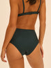 Culotte de bain taille haute - Vert Tropical