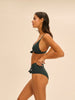 Culotte de bain taille haute - Vert Tropical