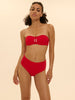 Haut de maillot de bain bandeau mousse avec armatures - Ecarlate