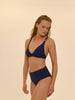 Haut de maillot de bain triangle avec armatures - Marine