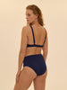 Haut de maillot de bain triangle avec armatures - Marine