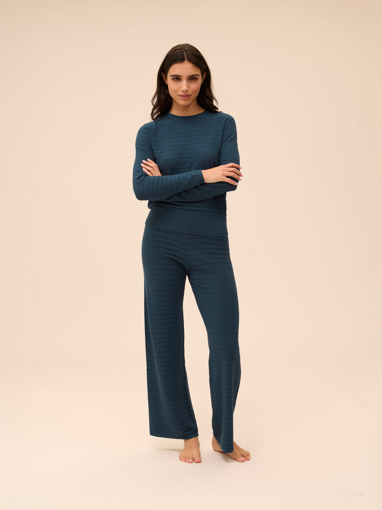 Pantalon - Bleu pétrole