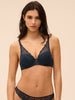 Soutien-gorge décolleté carré en spacer 3D - Saphir