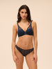 Soutien-gorge décolleté carré en spacer 3D - Saphir
