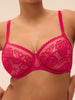 Soutien-gorge avec armatures décolleté carré - Cranberry