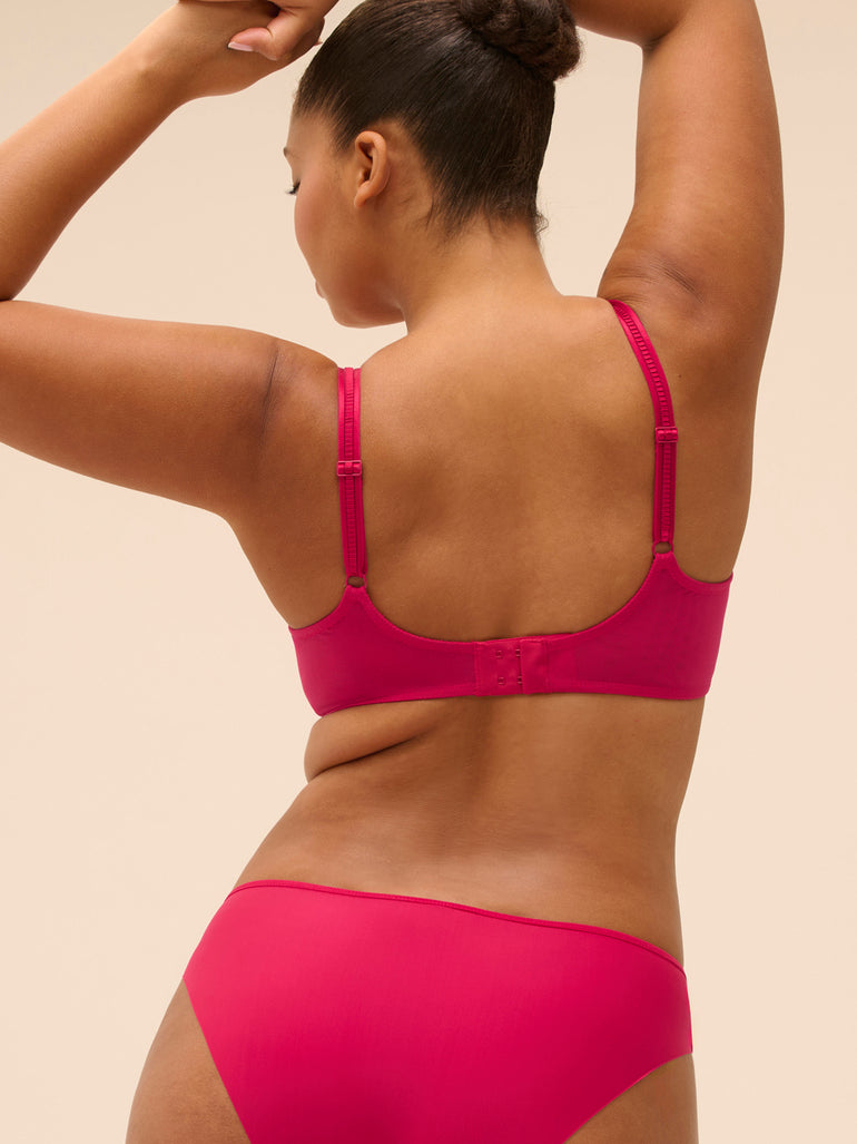 Soutien-gorge avec armatures décolleté carré - Cranberry