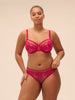 Soutien-gorge avec armatures décolleté carré - Cranberry