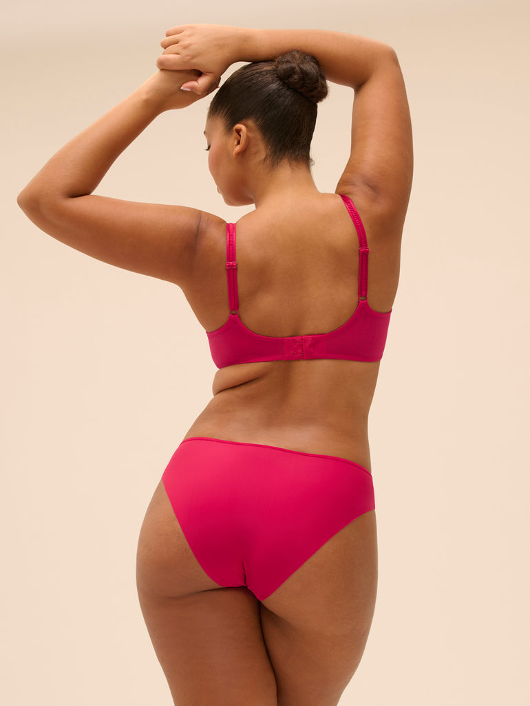 Soutien-gorge avec armatures décolleté carré - Cranberry
