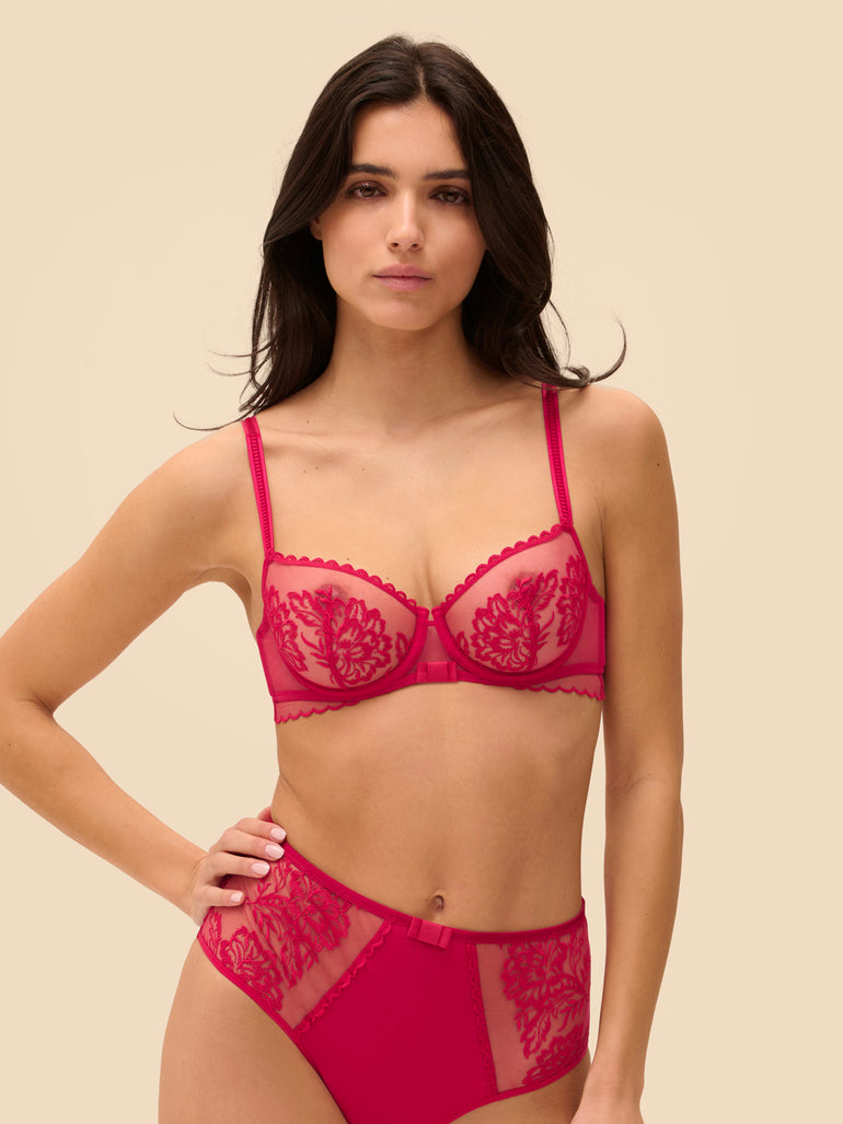 Soutien-gorge corbeille - Cranberry