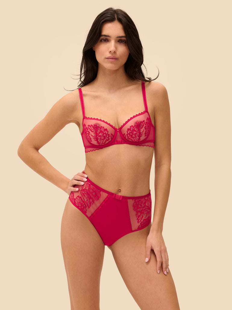 Soutien-gorge corbeille - Cranberry