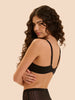 Soutien-gorge avec armatures moulé décolleté plongeant - Noir
