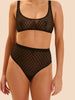 String gainant taille haute - Noir