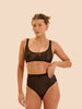 String gainant taille haute - Noir