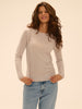 Top met lange mouwen - Beige gemêleerd