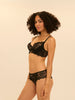 Soutien-gorge plongeant demi-mousse - Noir
