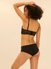 Soutien-gorge plongeant demi-mousse - Noir