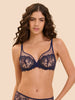 Soutien-gorge avec armature décolleté plongeant - Minuit