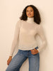 Top met lange mouwen en coltrui - Naturel