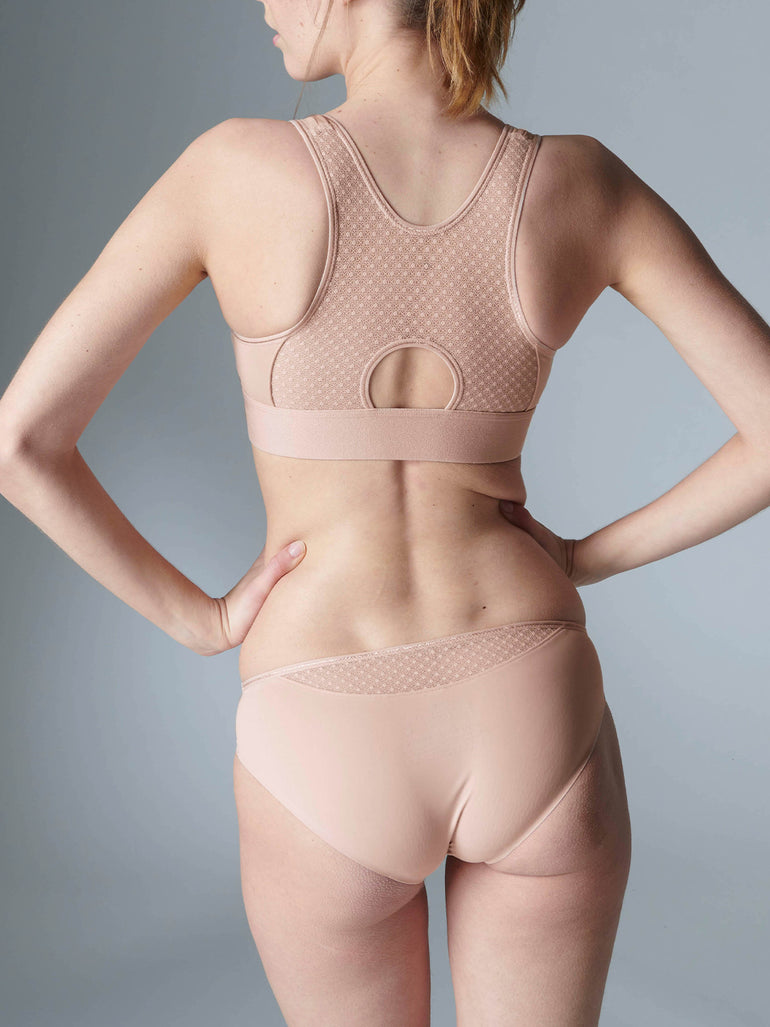 Brassière de sport sans armatures - Rose yogi