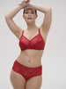 Soutien-gorge sans-armatures structuré - Rouge Tango