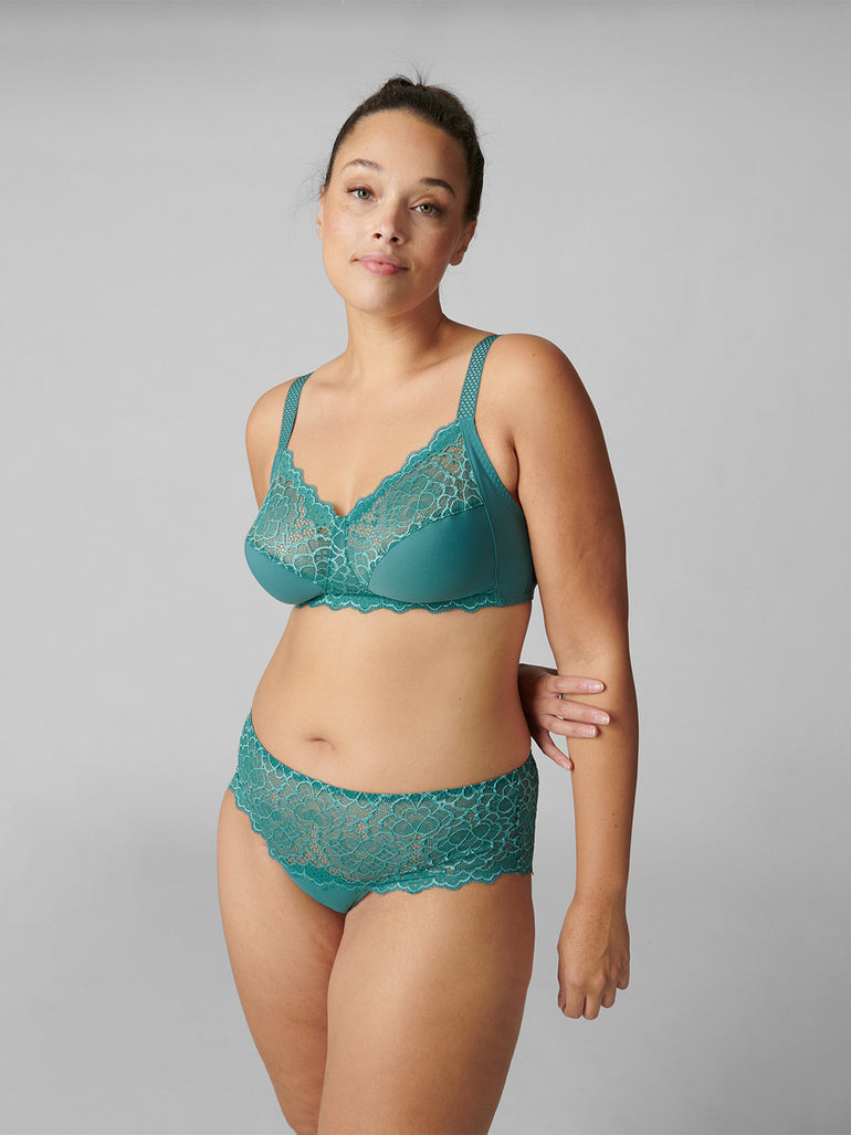 Soutien-gorge sans-armatures structuré - Vert Boréal