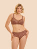 Soutien-gorge sans-armatures structuré - Brun coco