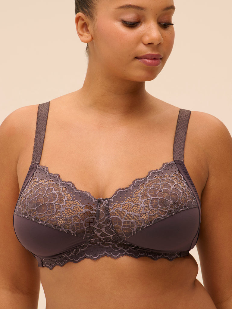 Soutien-gorge sans armatures structuré - Gris Graphite