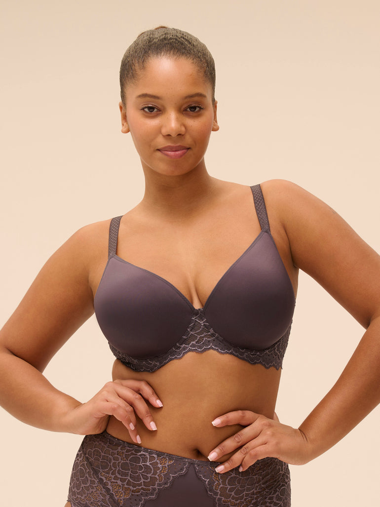 Soutien-gorge spacer décolleté plongeant - Gris Graphite