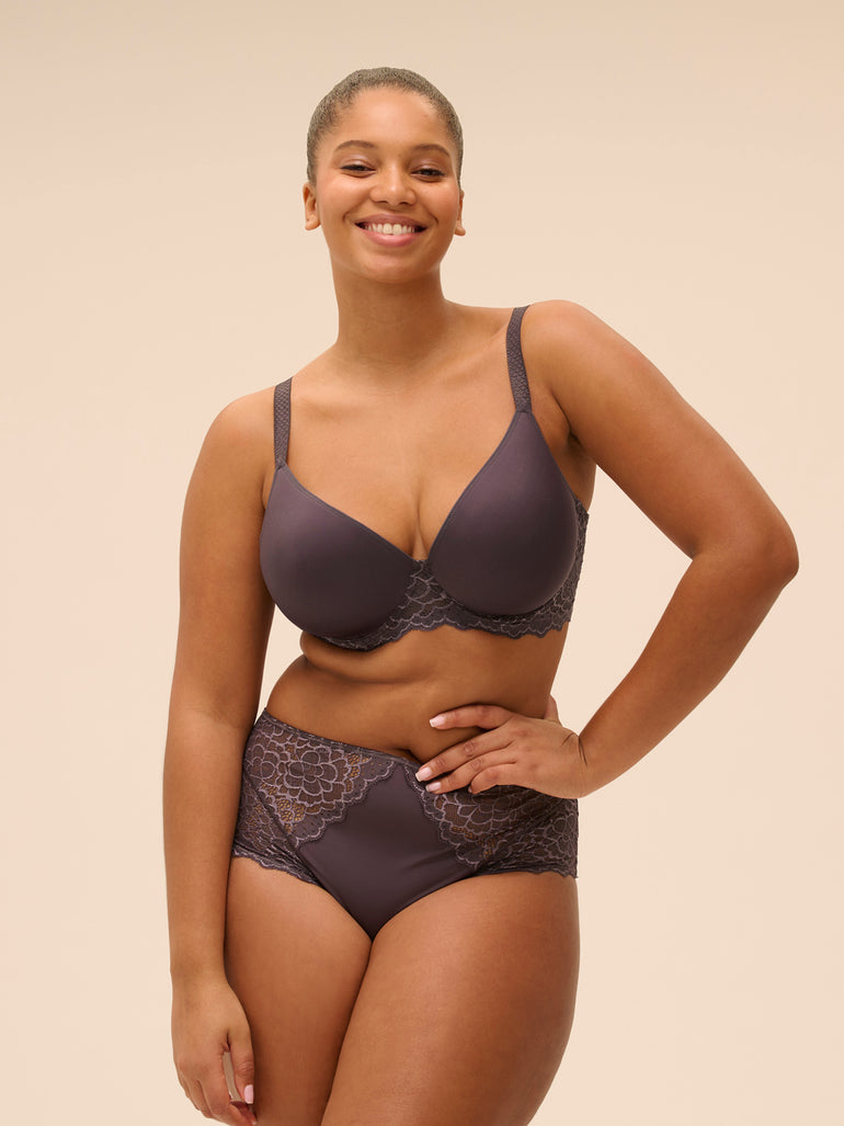 Soutien-gorge spacer décolleté plongeant - Gris Graphite