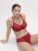 Soutien-gorge avec armatures emboîtant - Rouge Tango