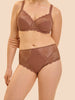 Culotte taille haute - Brun coco